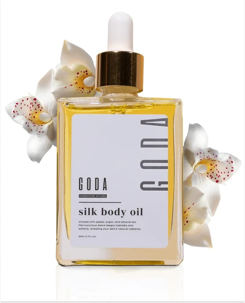 GODA Aceite Corporal de Seda para Mujeres - Fórmula Reafirmante y Antienvejecimiento Hidratante, Mezcla Orgánica Perfumada de Cuidado de la Piel 50ml